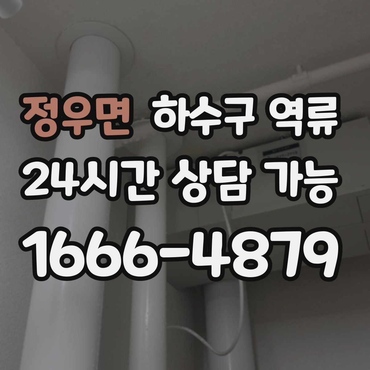 정우면 하수구 역류