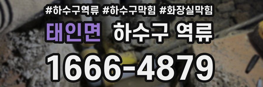 태인면 하수구 역류