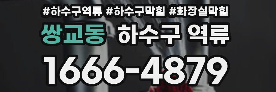 쌍교동 하수구 역류