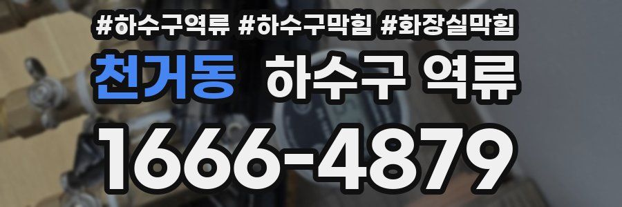 천거동 하수구 역류