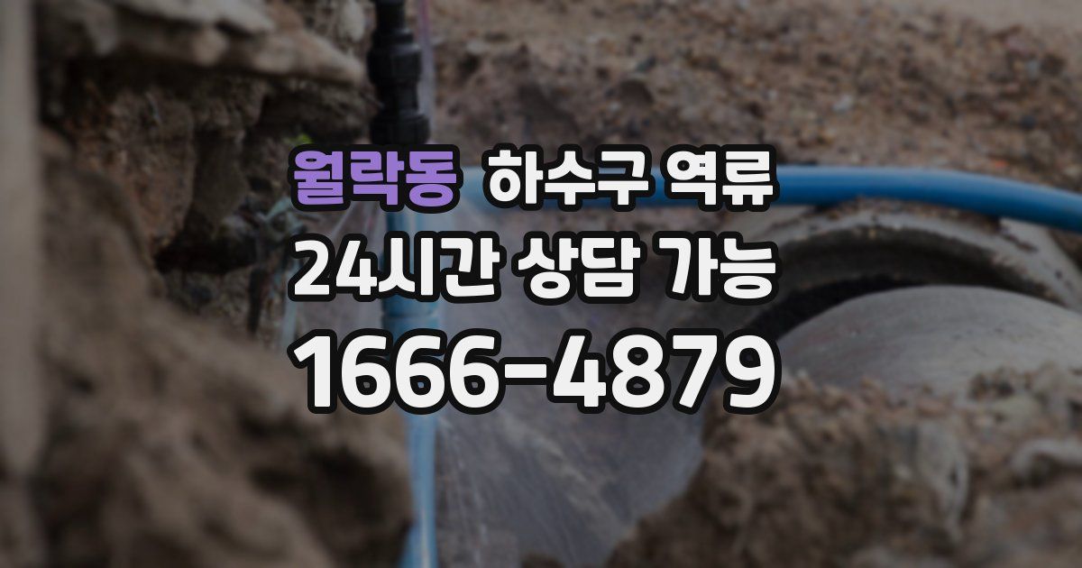 월락동 하수구 역류
