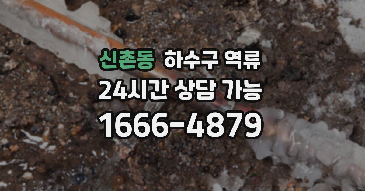 신촌동 하수구 역류