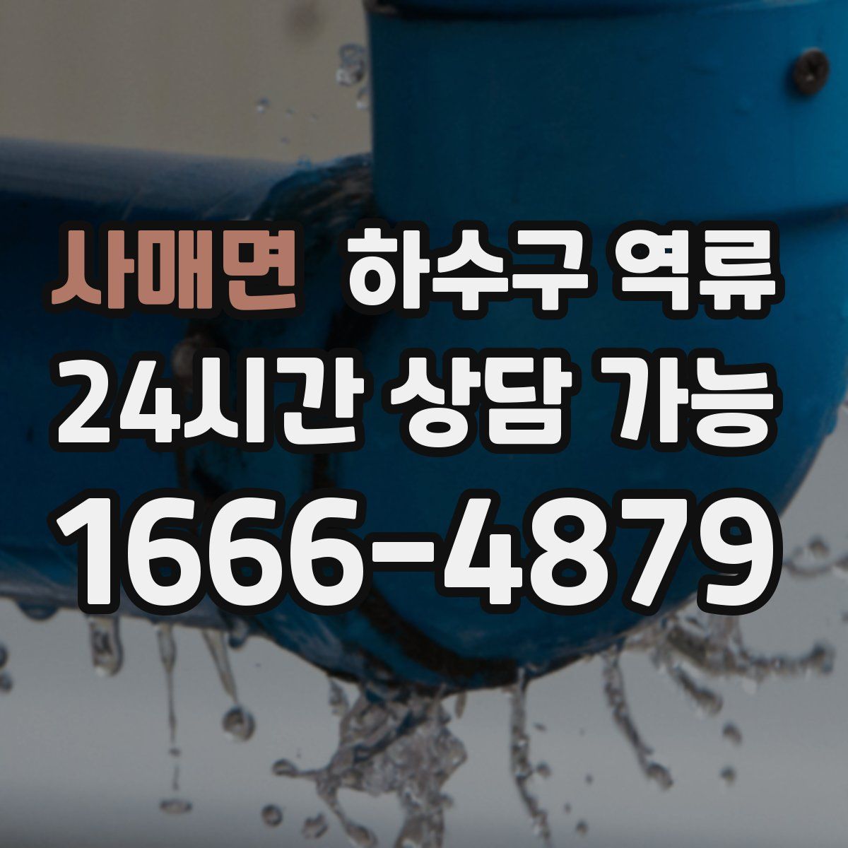 사매면 하수구 역류