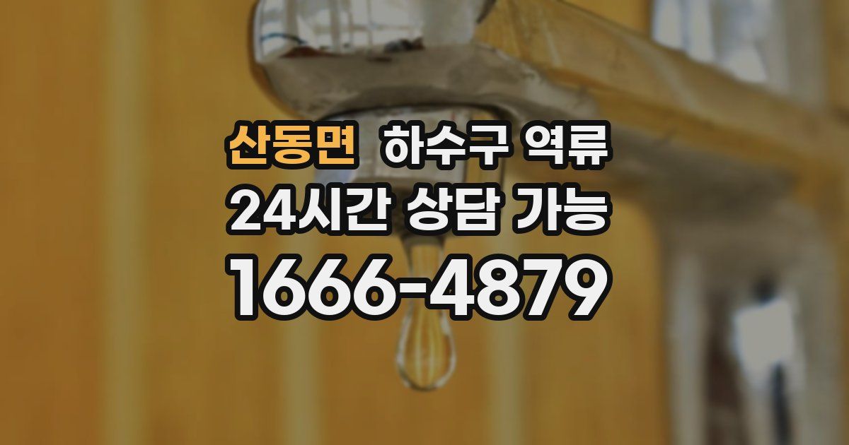 산동면 하수구 역류