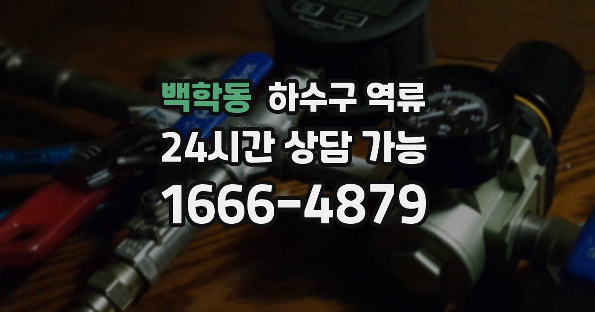 백학동 하수구 역류