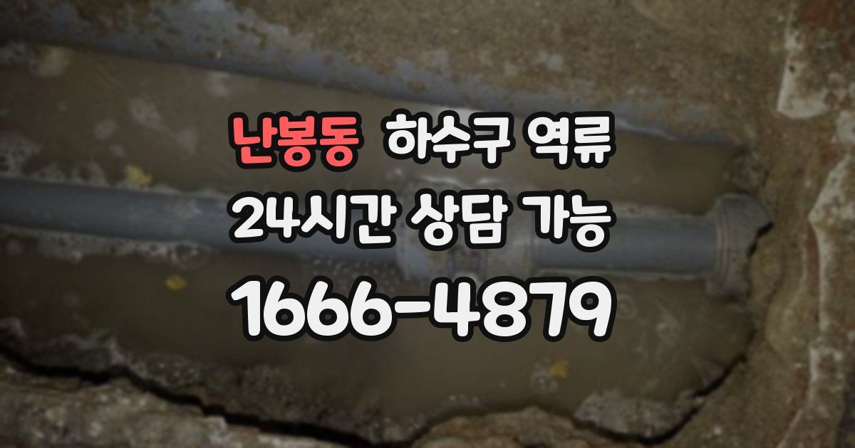 난봉동 하수구 역류