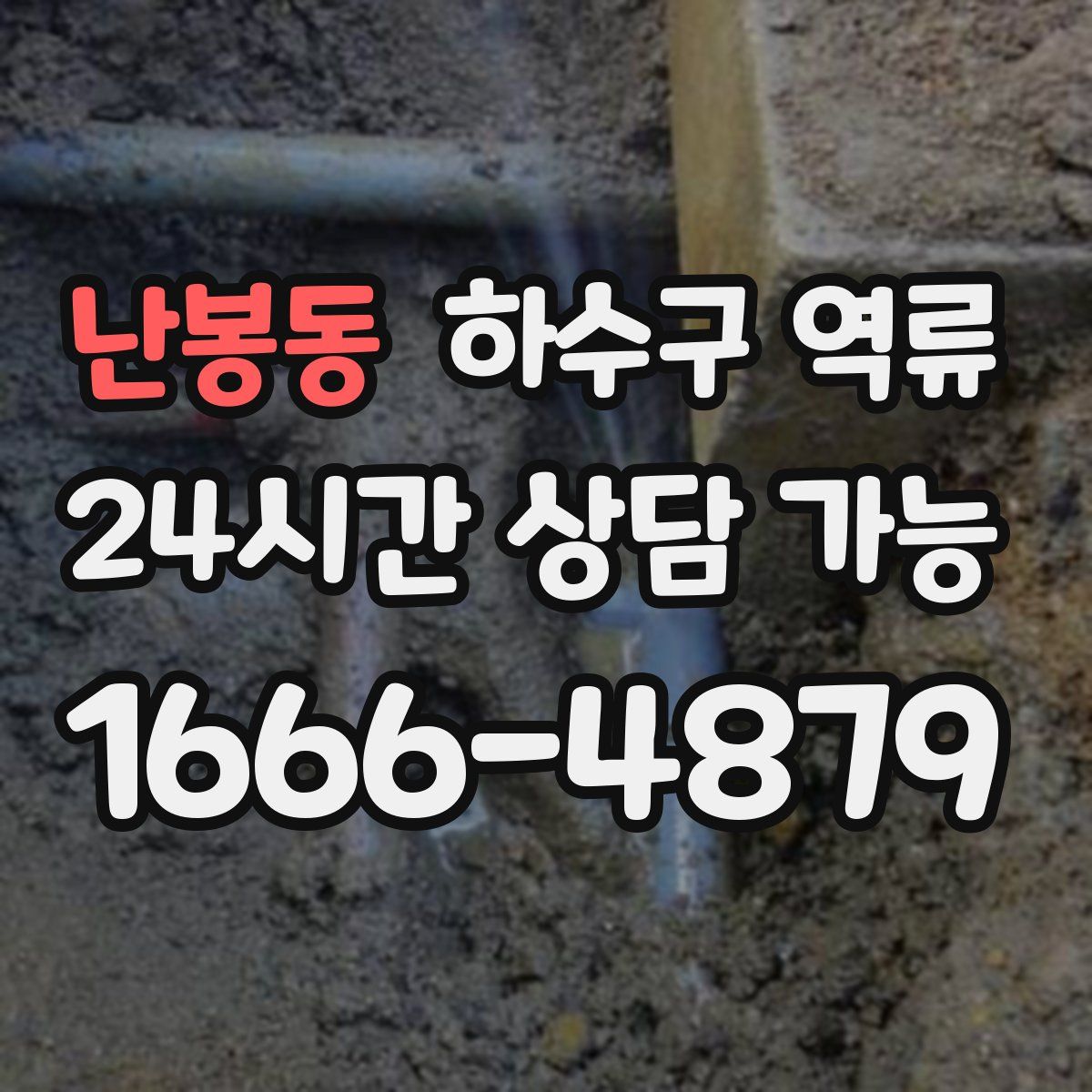 난봉동 하수구 역류