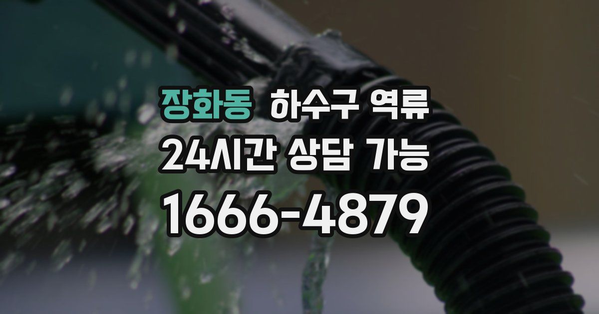 장화동 하수구 역류