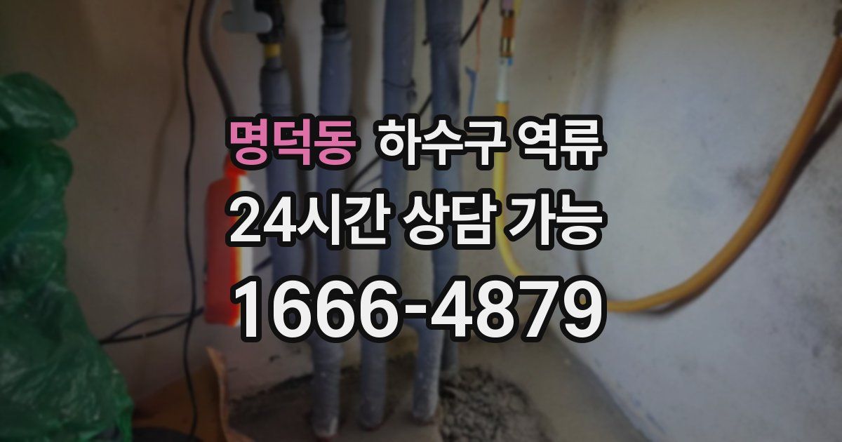 명덕동 하수구 역류