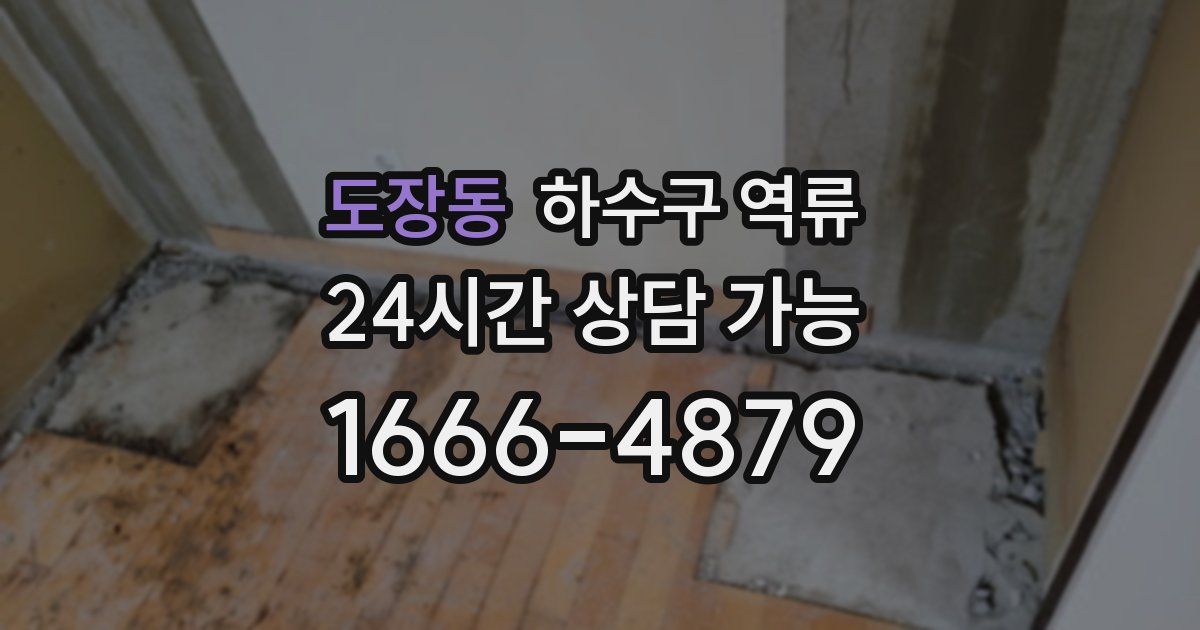 도장동 하수구 역류