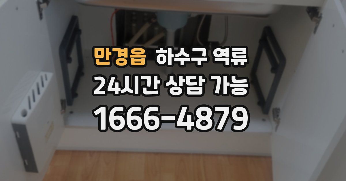 만경읍 하수구 역류