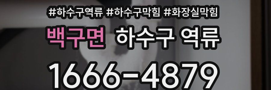 백구면 하수구 역류