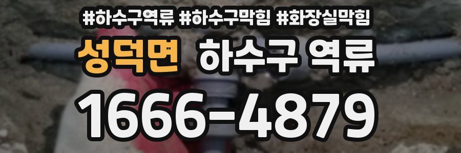 성덕면 하수구 역류