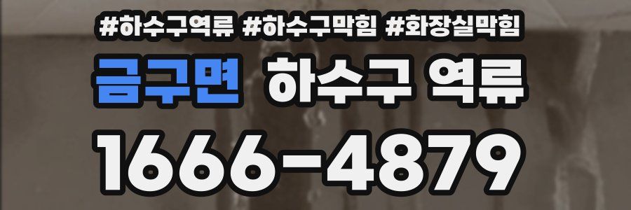 금구면 하수구 역류