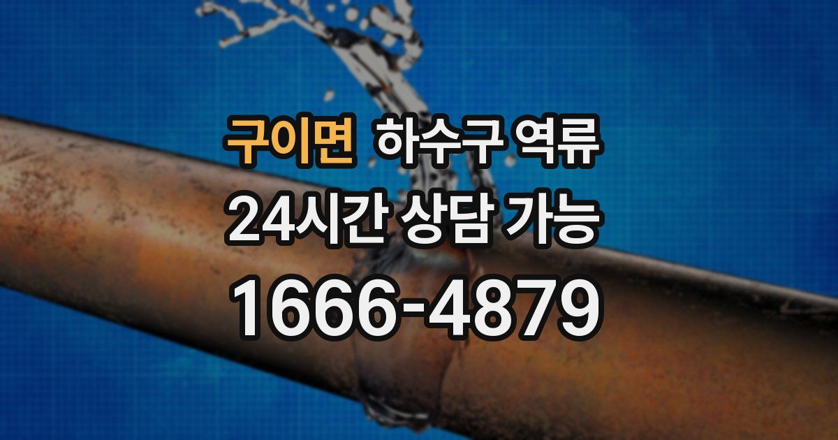 구이면 하수구 역류