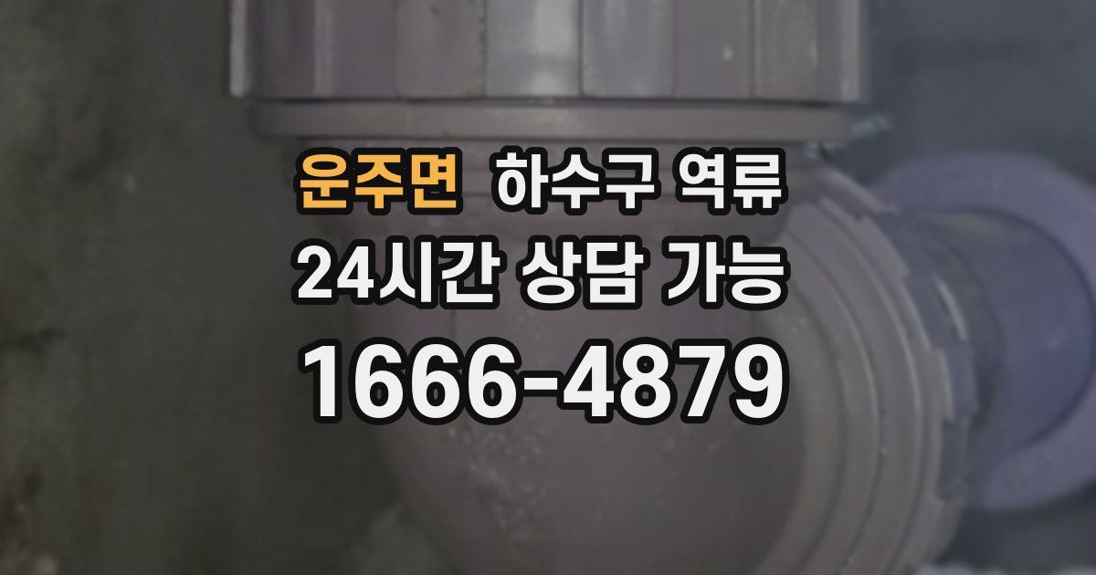 운주면 하수구 역류