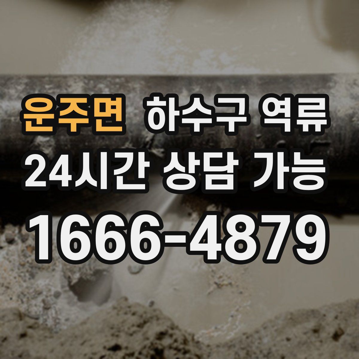 운주면 하수구 역류