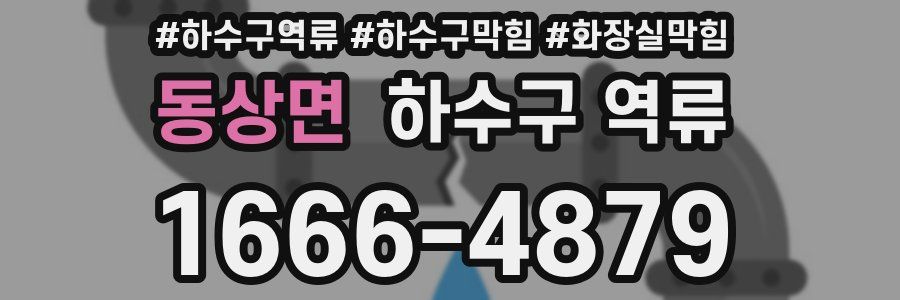 동상면 하수구 역류