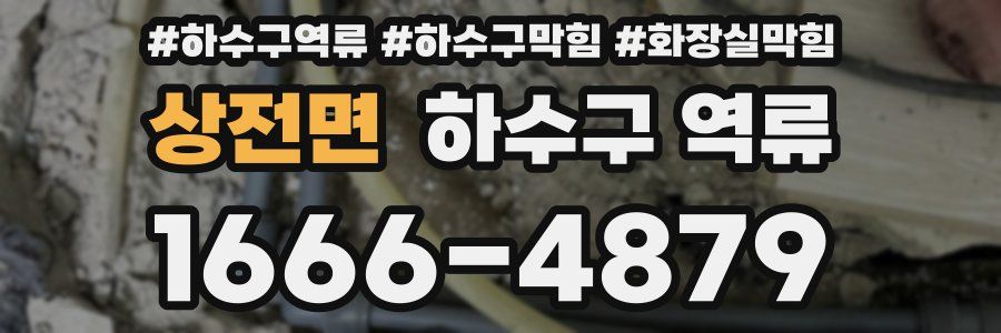 상전면 하수구 역류