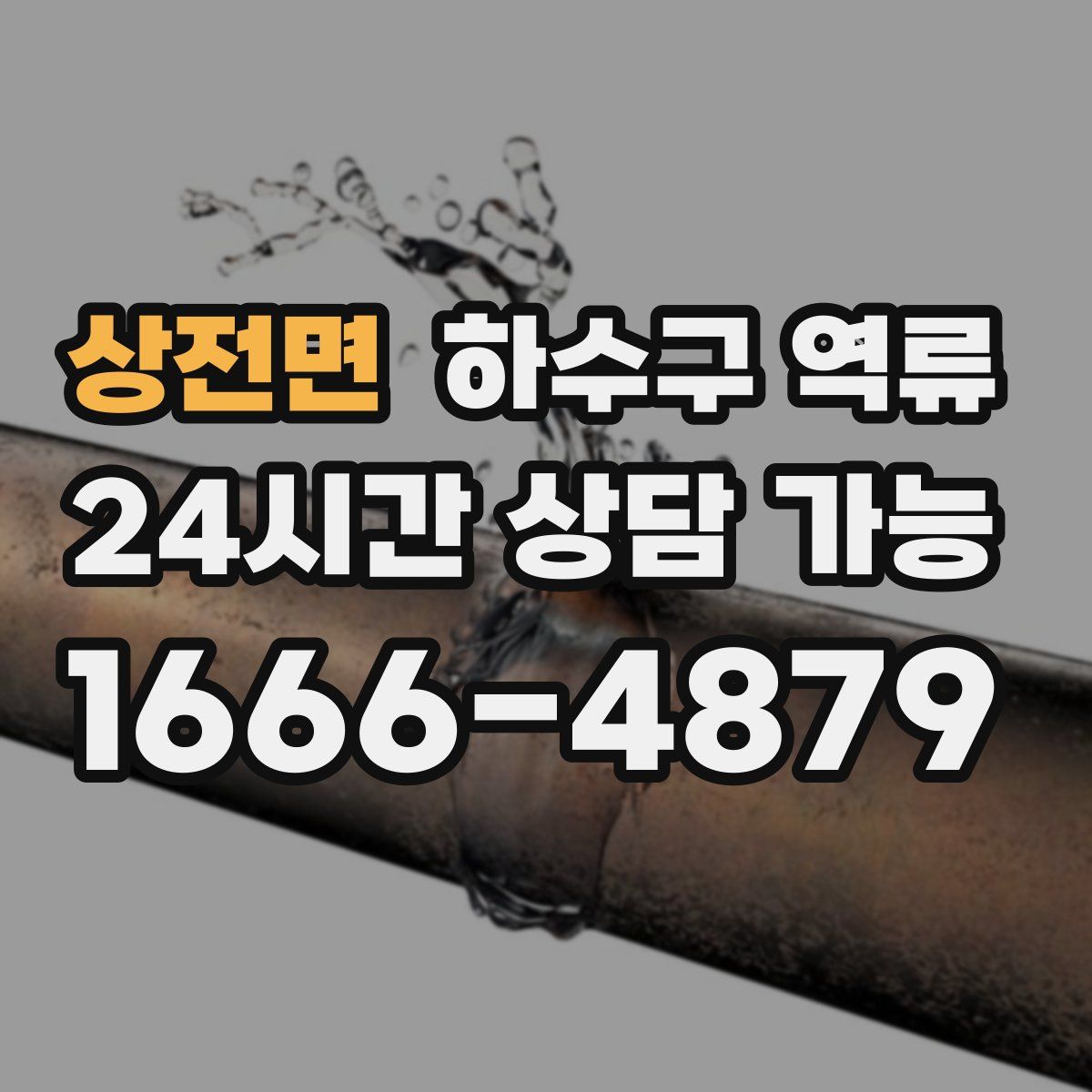 상전면 하수구 역류