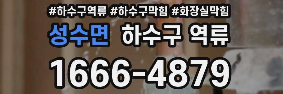 성수면 하수구 역류