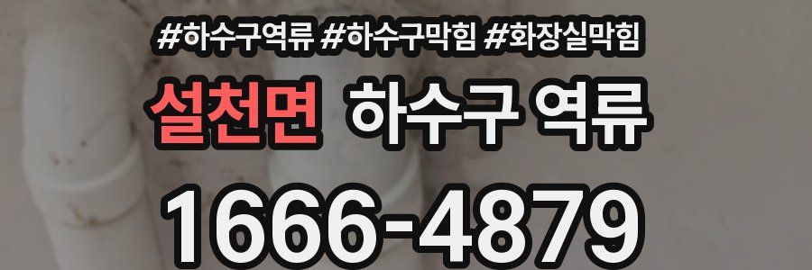 설천면 하수구 역류