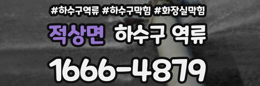 적상면 하수구 역류