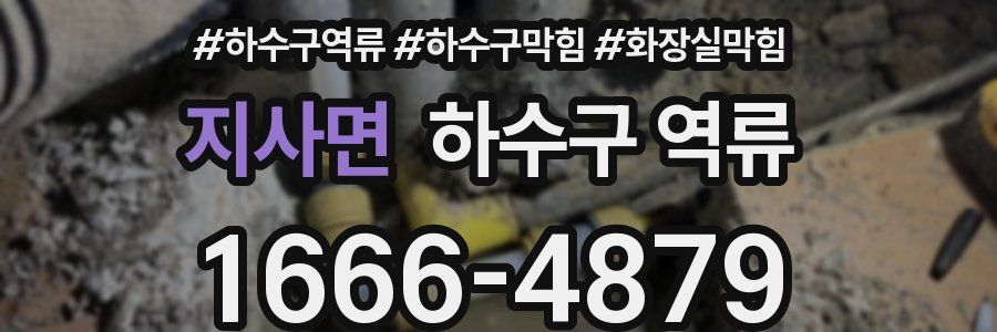 지사면 하수구 역류