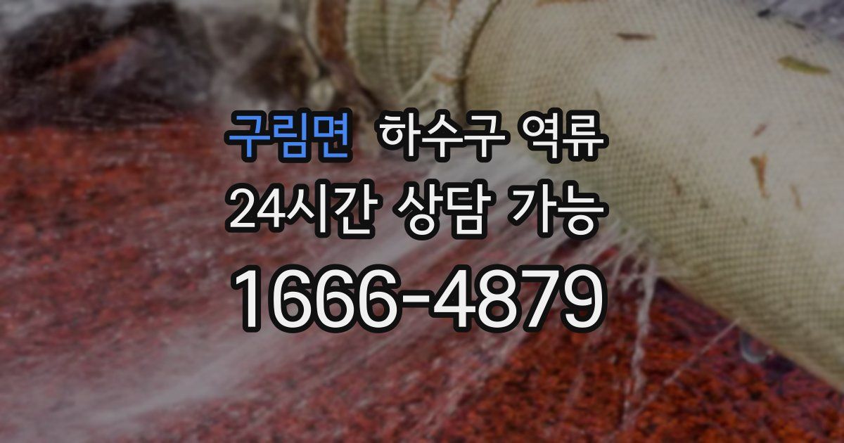 구림면 하수구 역류