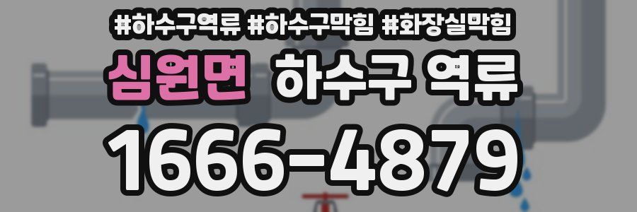 심원면 하수구 역류