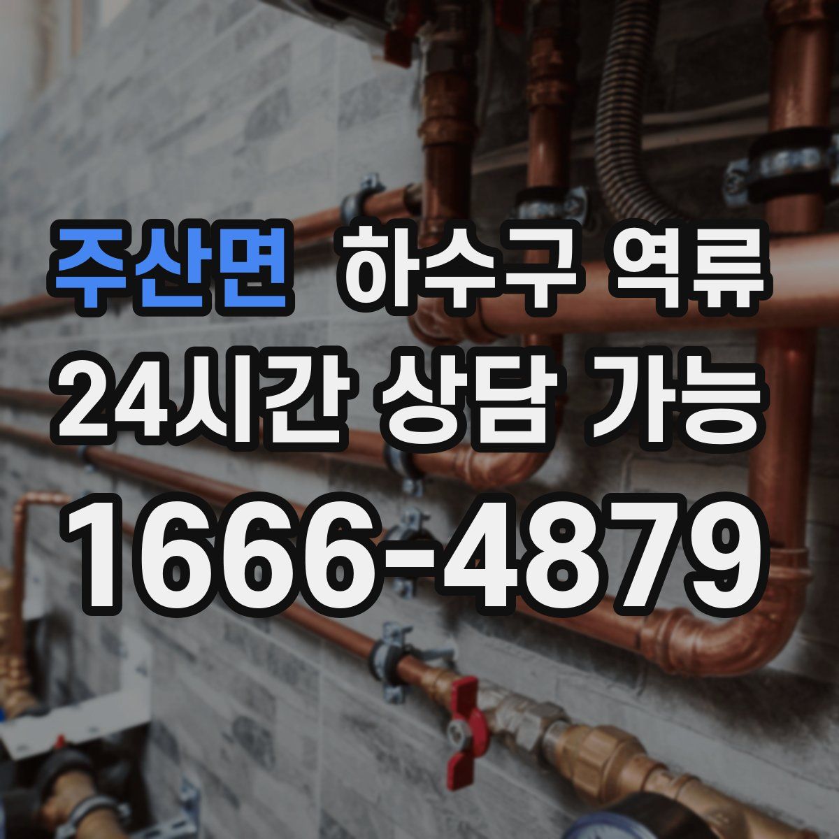 주산면 하수구 역류