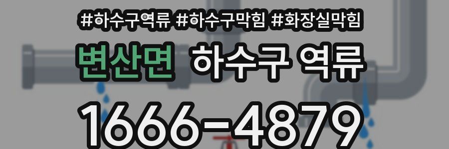 변산면 하수구 역류