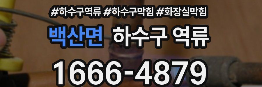 백산면 하수구 역류