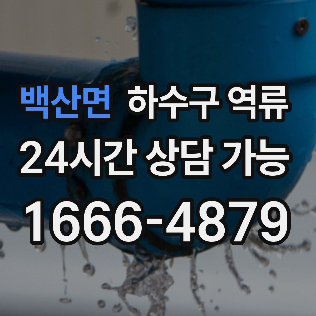 백산면 하수구 역류