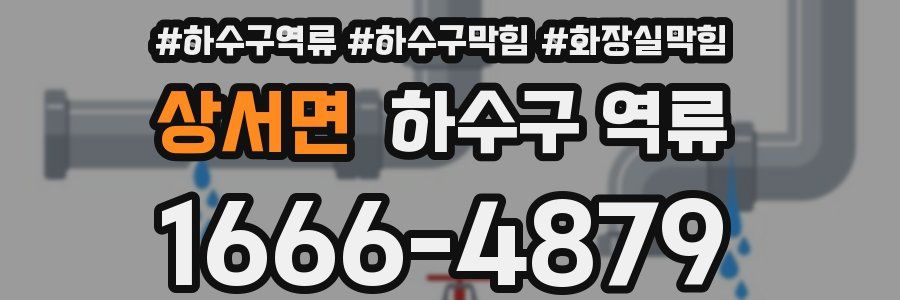 상서면 하수구 역류