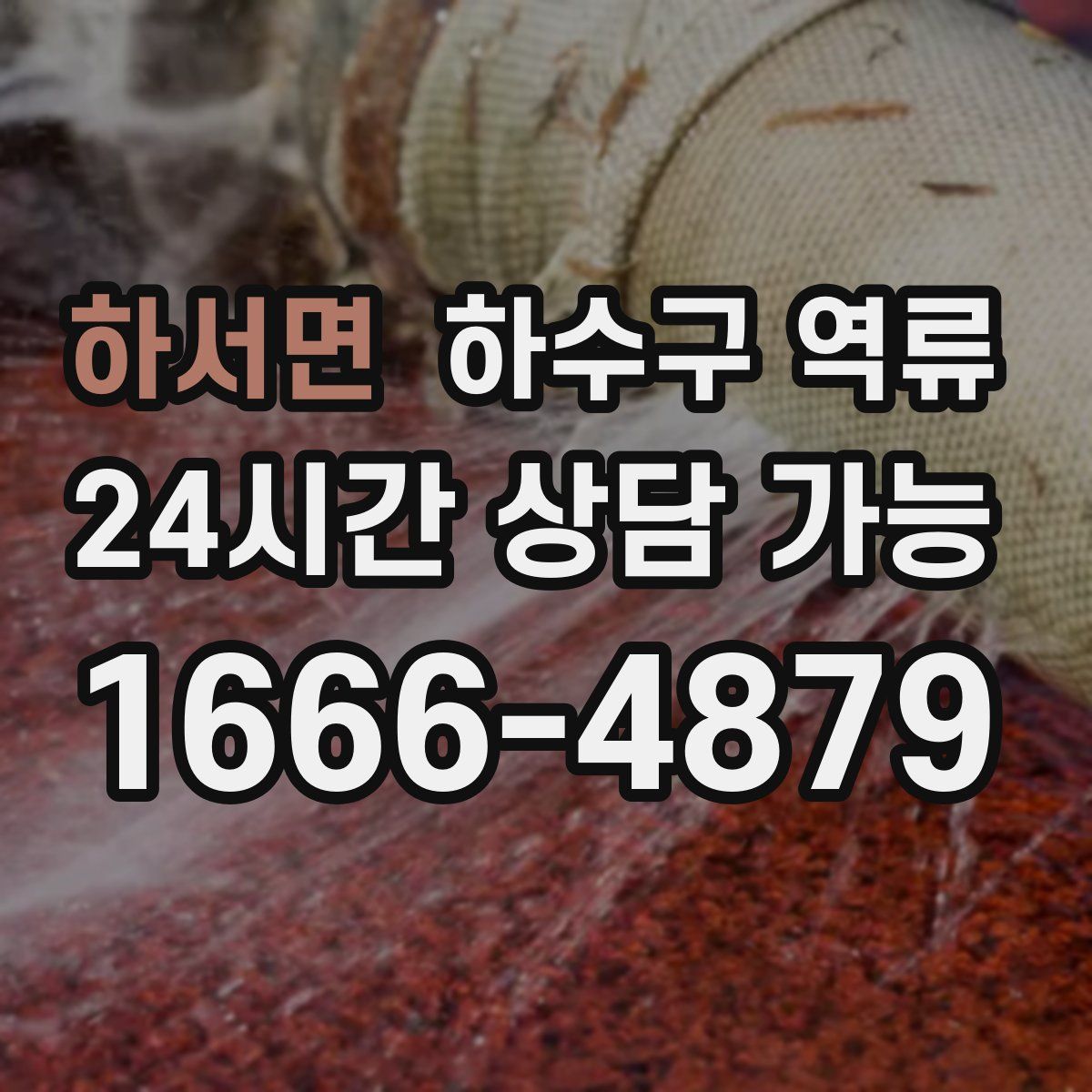 하서면 하수구 역류