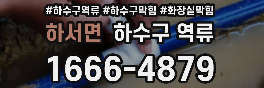 하서면 하수구 역류