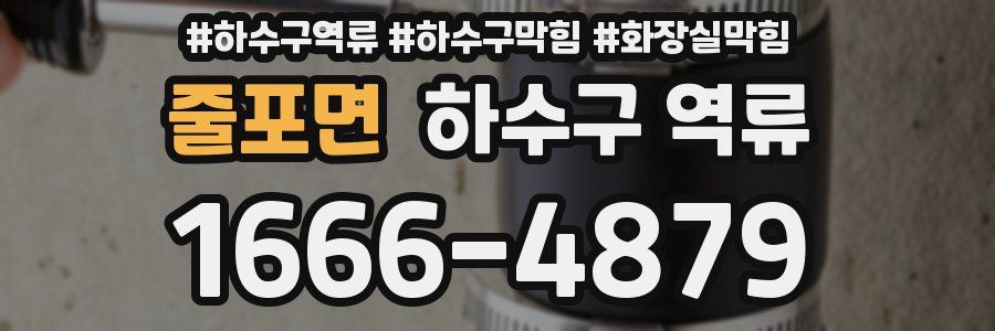 줄포면 하수구 역류