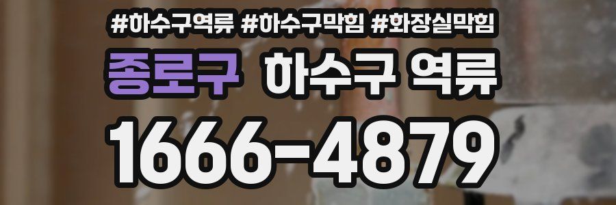 종로구 하수구 역류