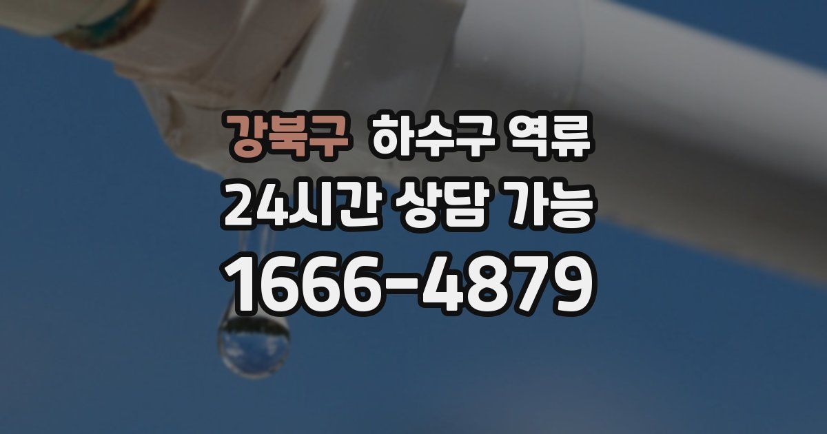 강북구 하수구 역류