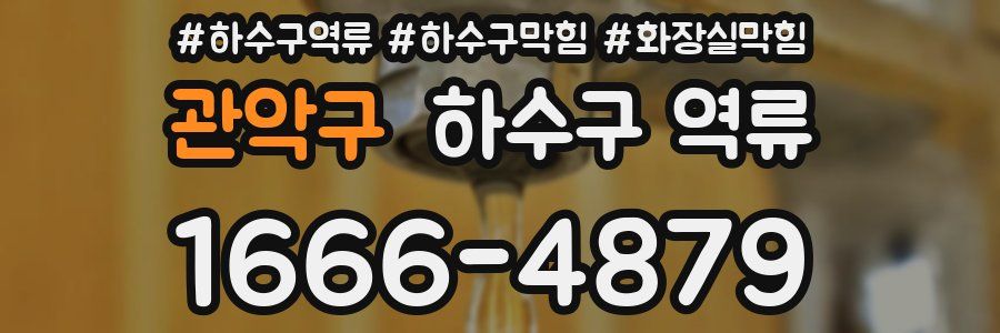 관악구 하수구 역류