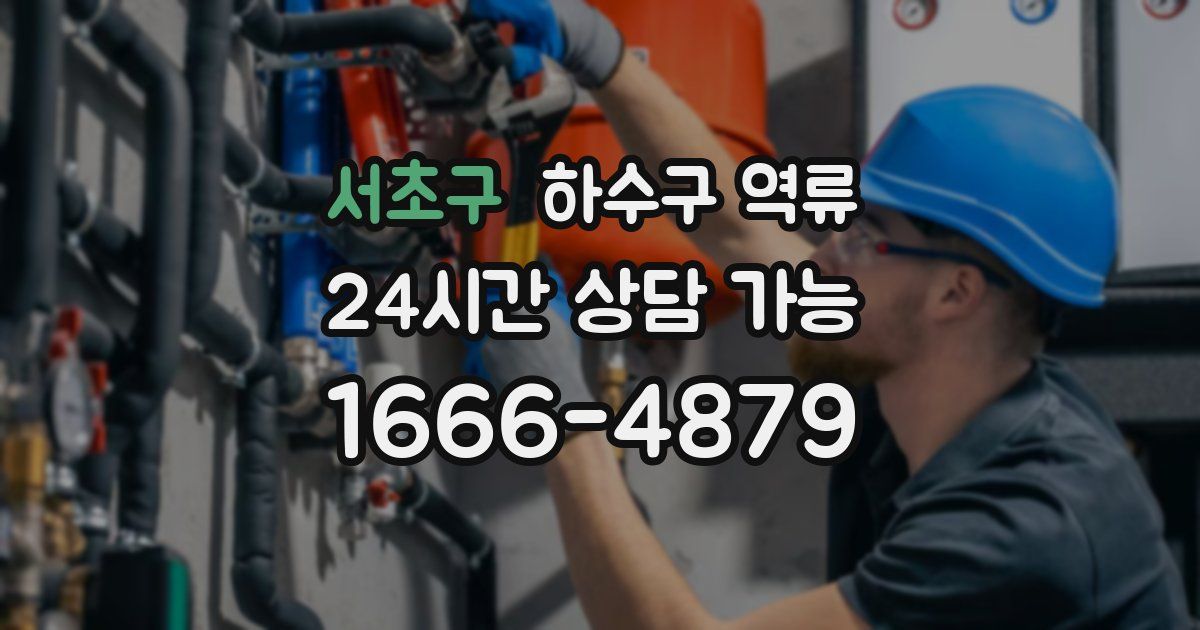 서초구 하수구 역류