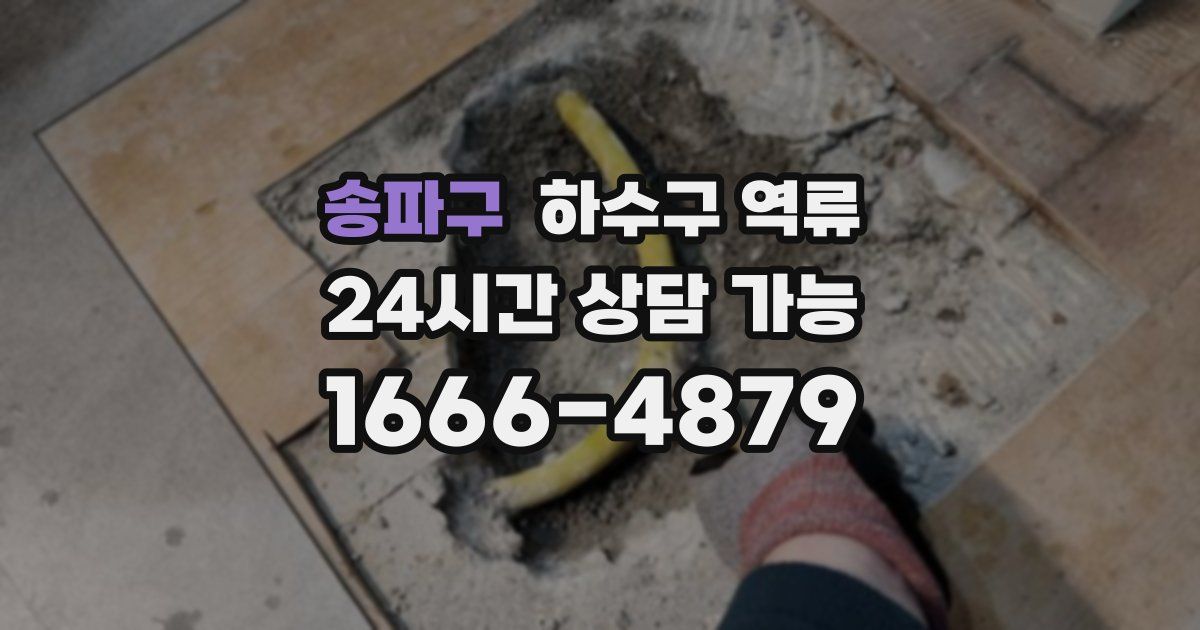 송파구 하수구 역류