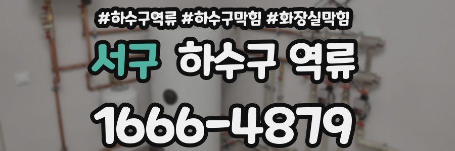 서구 하수구 역류