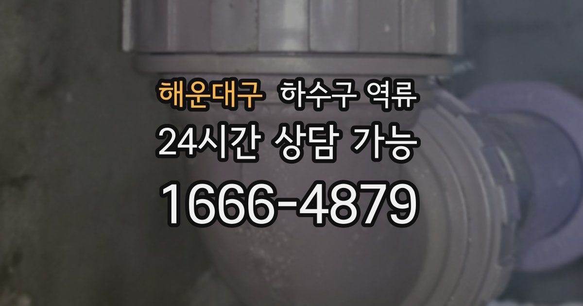 해운대구 하수구 역류