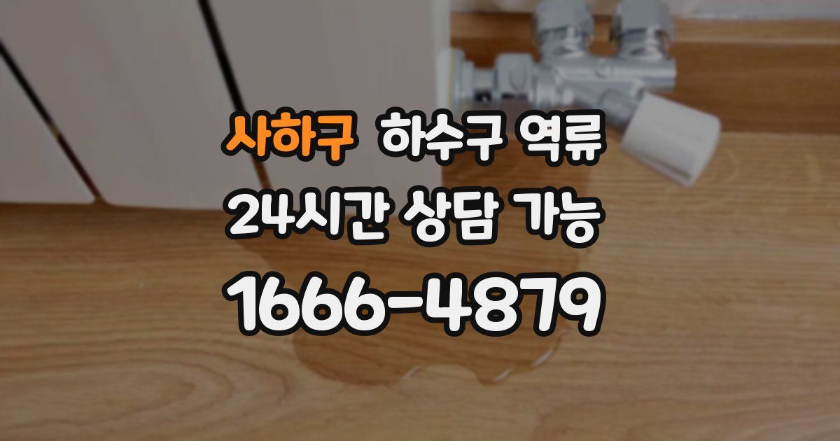 사하구 하수구 역류