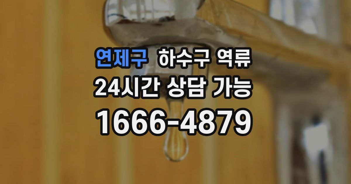 연제구 하수구 역류
