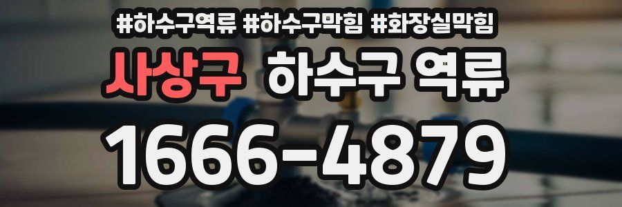 사상구 하수구 역류