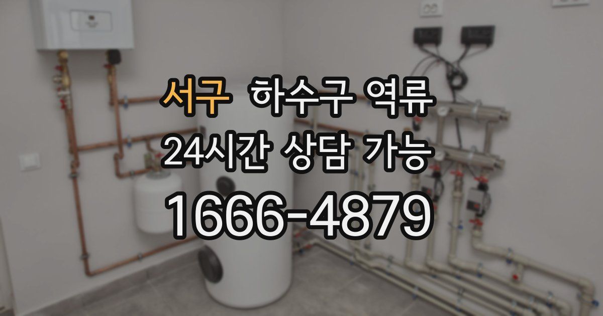 서구 하수구 역류