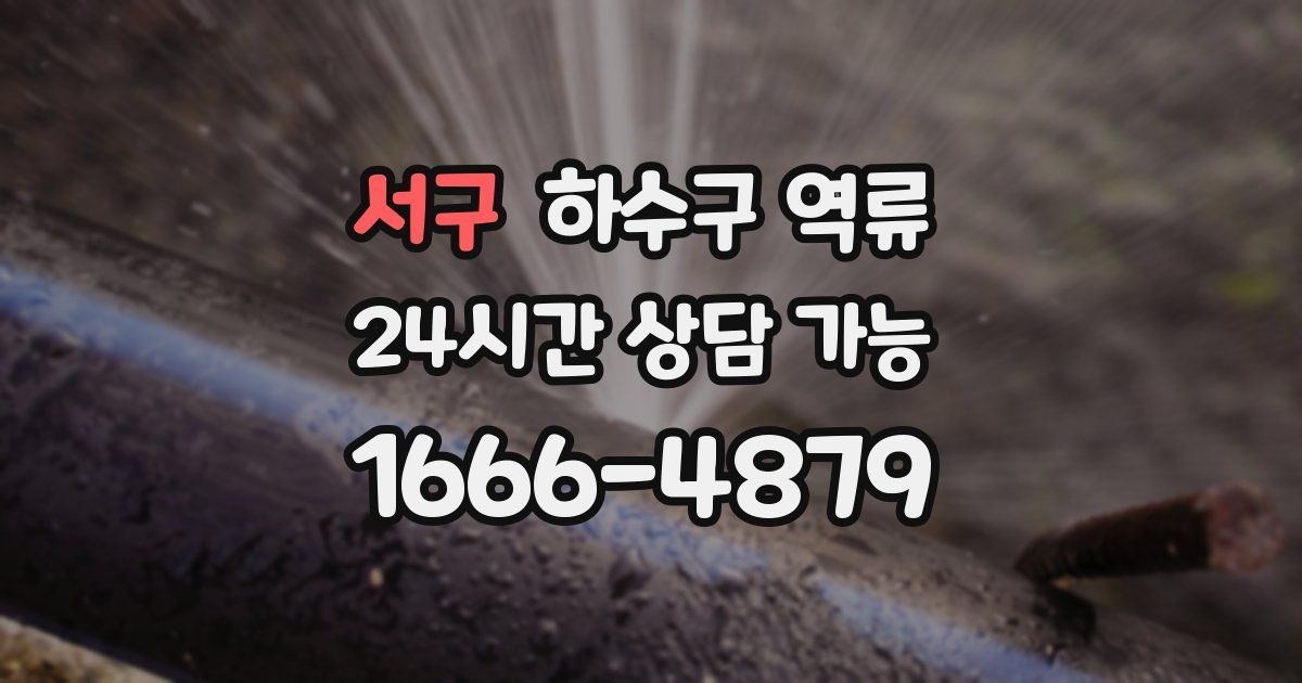 서구 하수구 역류